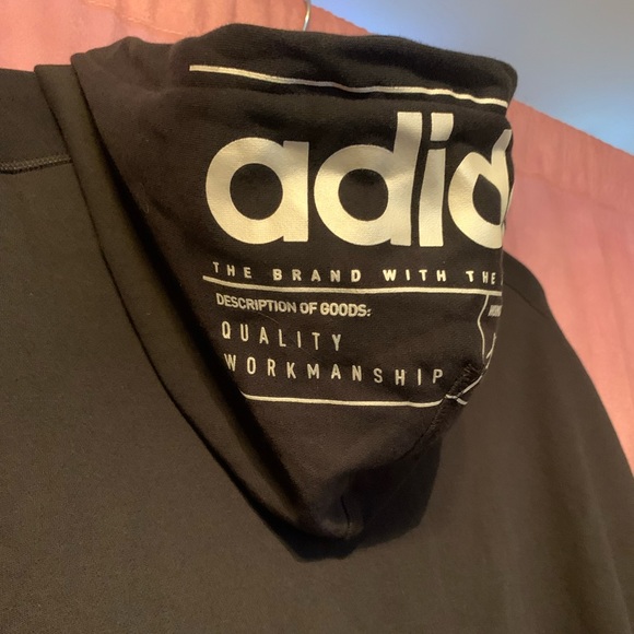 Adidas Brilliant Basics Track Jacket oversized black jacket size women’s XL - Picture 9 of 9